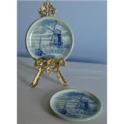 Boch of Belgium Flow Blue Delft Plates with #1240411