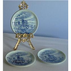 Boch of Belgium Flow Blue Delft Plates with #1240412