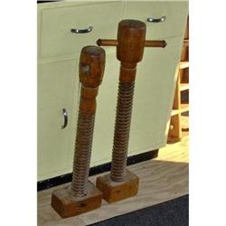 Antique Wood Furniture-Making Clamps #1240434