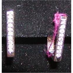 Reversable .50ct  Diamond 14kt Wh Gold Earrings#1240446