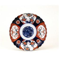 Old Japanese Imari Flower Plate Scallop Rim #1240451