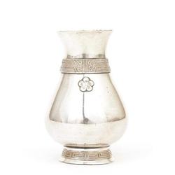 Old Japanese Silver Flower Vase Mk #1240458