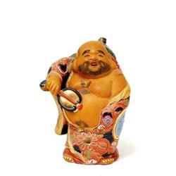 Japanese Kutani Moriage Hotei Figurine Mk #1240503