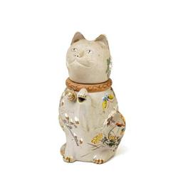 Old Japanese Banko Kutani Welcome Cat Teapot  #1240504