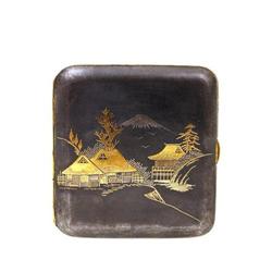 Old Japanese Komai Gold Silver Cigarette Case #1240507