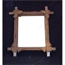 Mirror Leaf Corners Rustic Frame 1800s #1240523