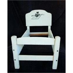 Doll Bed Frame Bear Silhouette Blue Paint #1240540