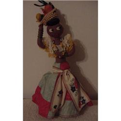 Doll  Black Cloth Felt  Dancer 11" #1240747