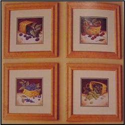4 Fruit Medley Framed Prints Longaberger #1240777