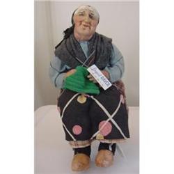 Doll Ravca 12" Old Woman Sitting in Chair #1240789