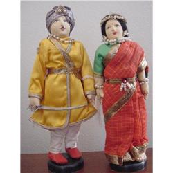 Doll India Cloth Couple 1950s Foreign Dolls #1240826