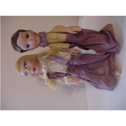Doll Puppet Boy and Girl WPA PA Papier Mache #1240895