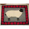 Image 1 : NEW ENGLAND  HOOKED RUG   featuring  A SHEEP #1240927