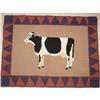 Image 1 : NEW ENGLAND  HOOKED RUG   featuring  A COW #1240928