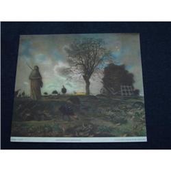 Antique Litho  AUTUMN by Millet  1814-1875  #1240942