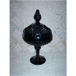 Indiana Glass Compote Diamond Point #1240947