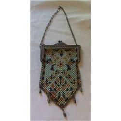 Mandalian Purse Victorian Enameled Aqua  #1263980