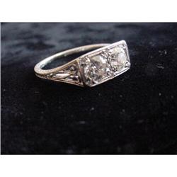  Platinum Double Diamond Ring #1263985
