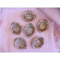 Set of Sterling Nut Dishes Placecard Holders #1264000