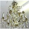 Image 1 : Antique French Crystal and Bronze Chandelier #1264430