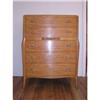 Image 1 : Mid Century Carved Blond Mahogany Chest of #1264516