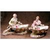 Image 1 : DRESDEN Porcelain FIGURAL Sweetmeats PAIR #1264546