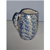 Image 1 : Old Spongeware Milk Pitcher (Blue and White) #1264582