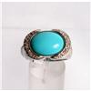 Image 1 : Estate Persian Turquoise  Diamond 14Kt Ring #1264683
