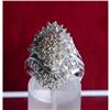 Image 1 : Estate Diamond Cluster White Gold Designer Ring#1264748