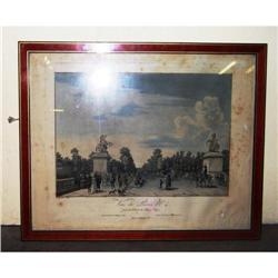 French18th century print -  Champs Elysees  #1291032