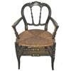 Ebonized Aesthetic Painted Admiral Arm Chair  #1291120