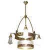 Vienna Secessionist Brass Electric Chandelier #1291140