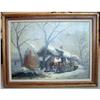 Image 1 : NEMETH Hungarian Snowscape Landscape Painting #1291247