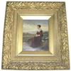 Image 1 : 19th c Female Portrait w Ornate Frame #1291285