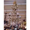 Image 1 : TALL TOLE AND CRYSTAL CHANDELIER #1291421