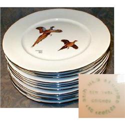 L.B. HUNT Game BIRD Plates SET-12 Sun GLO #1291506