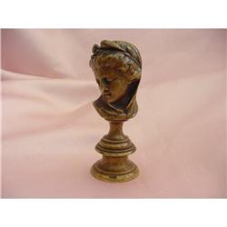 Victorian Bronze Lady Seal #1298507