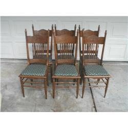 Set of 6 Oak Dining Chairs #1298517