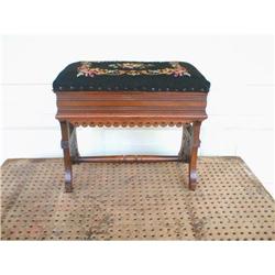 Victorian Needlepoint Stool #1298523