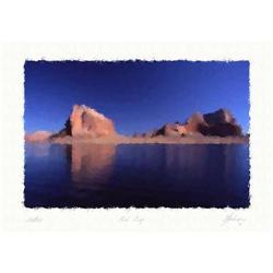 Lithograph "Pink Crag" by Livitin In. #1298644