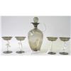 Image 1 : Art Deco BIMINI Glass Decanter & Glass Set #1298667