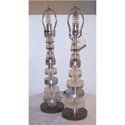 Deco lamps, pair (modern retro lucite) #1298741