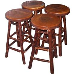 Set of 4 Hickory Stools -mission, arts & crafts#1298749