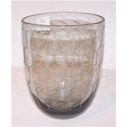 Etched Glass vase/container (retro vintage) #1298760