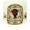 Image 1 : ANTIQUE Style GOLD Ring GARNET 3 CARATS! #1298977