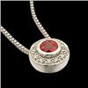 Image 1 : 14k  Gold NECKLACE  RUBY w DIAMONDS  #1298983