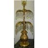 Image 1 : PAIR OF GILTWOOD & CRYSTAL PALM LAMPS #1299063