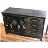 Image 1 : CHINESE INLAID STONE BLACK LACQUER CHEST #1299118