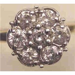 Diamond and 14k flower ring. #1299349