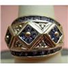 Image 1 : Tanzanite and Diamond Cigar Band Ring #1299437